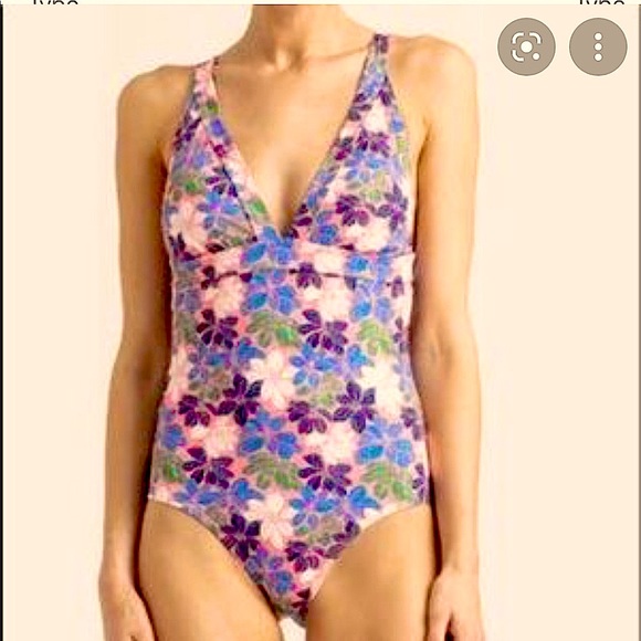 NWT Reyn Spooner One Piece Designer Floral Swimsuit Bathing Swim Wear Size 4 - Picture 3 of 6